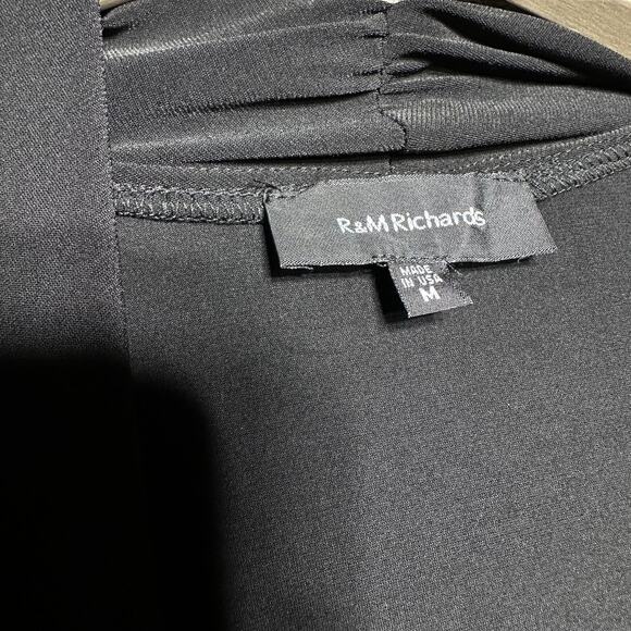 R&M Richards Women's M Black Sheer Cardigan Made in USA - Picture 2 of 13